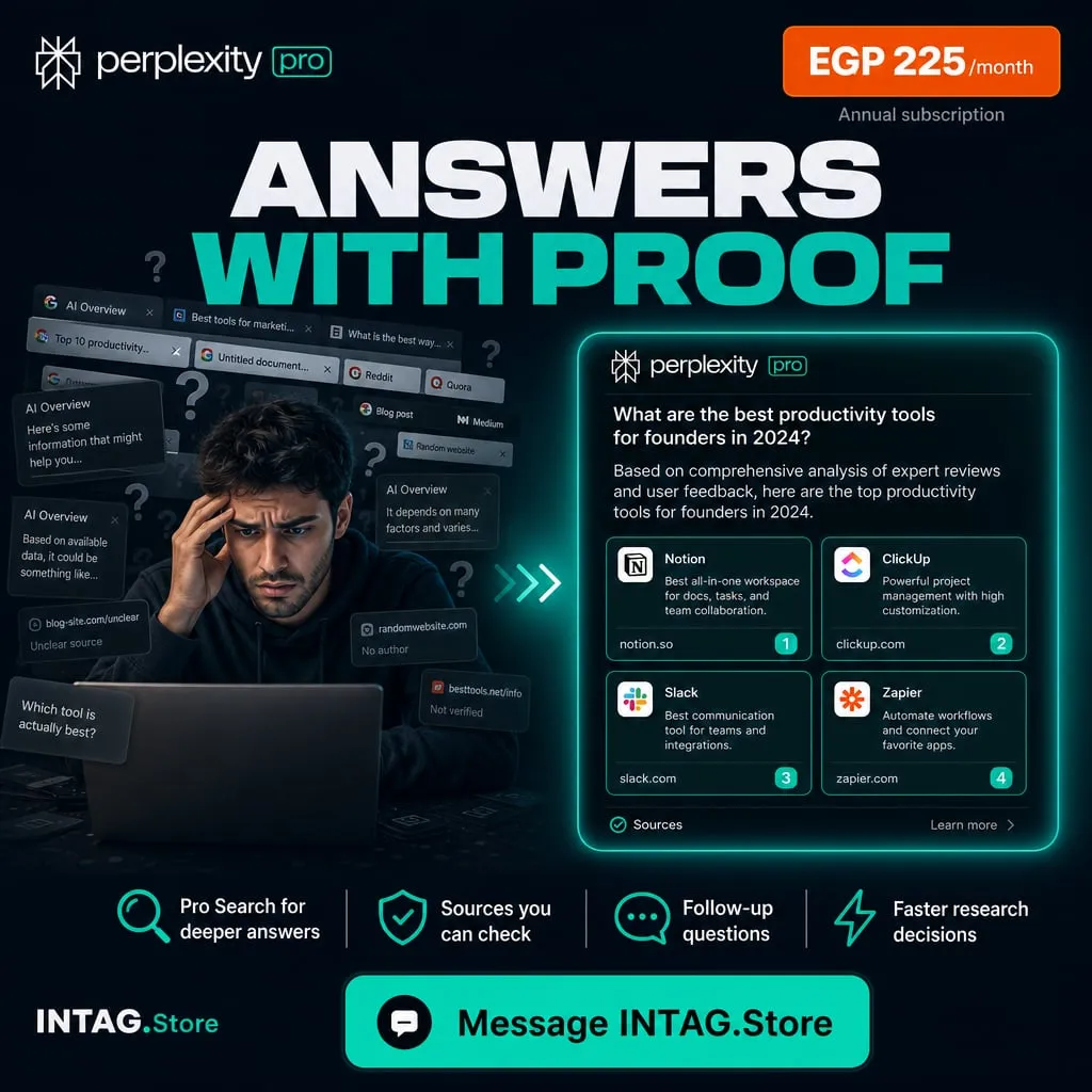 A Perplexity post, "Answers with proof"