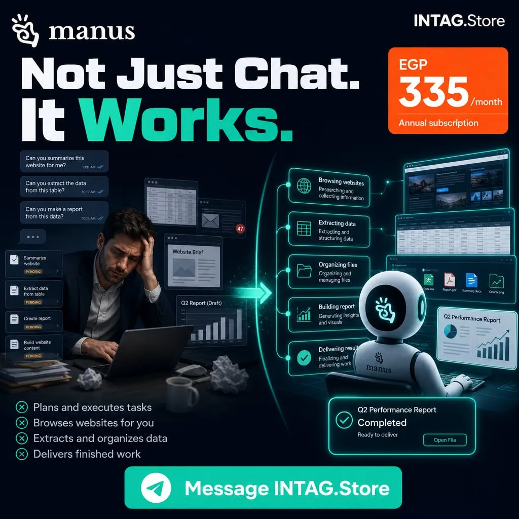 A Manus post, "Not just chat. It works."